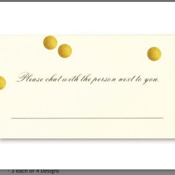 kate spade gold dot place cards new in box - Picture 6 of 10